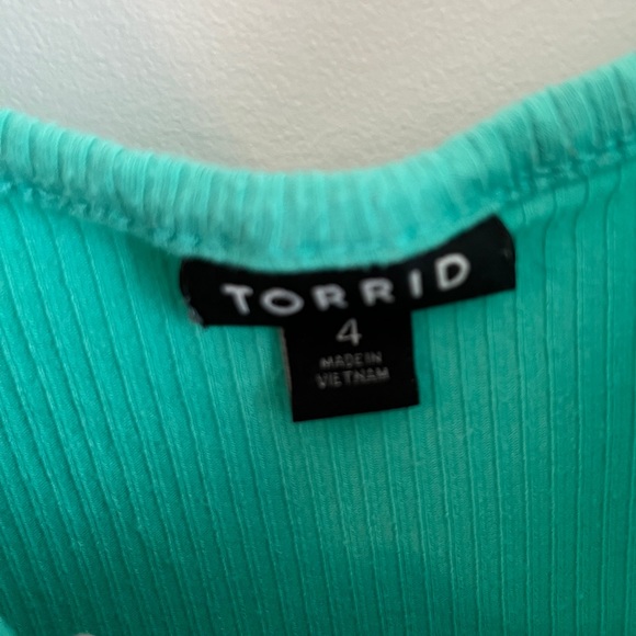 TORRID Seafoam Green Ribbed Sleeveless Tunic - Picture 4 of 4